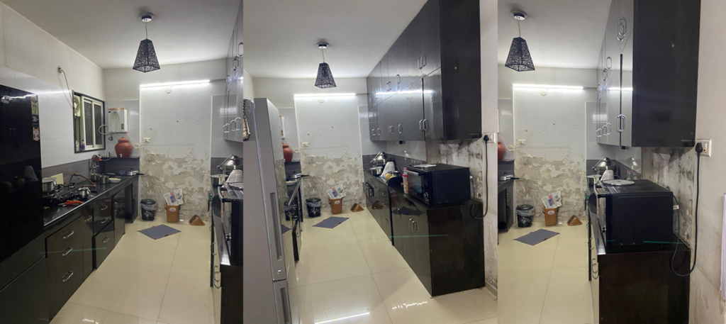 Before images of kitchen pre renovation in NIBM Pune