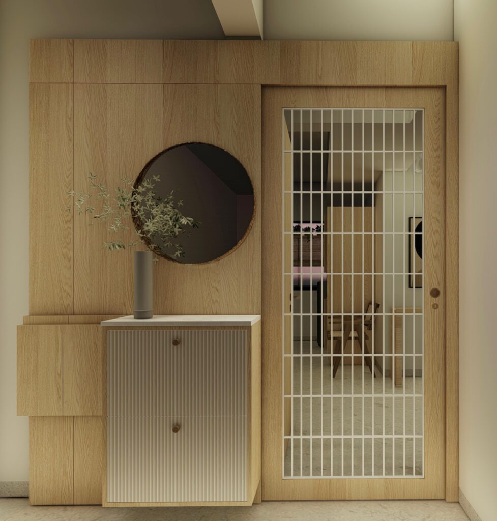 2BHK entrance safety door, interior design only consultation