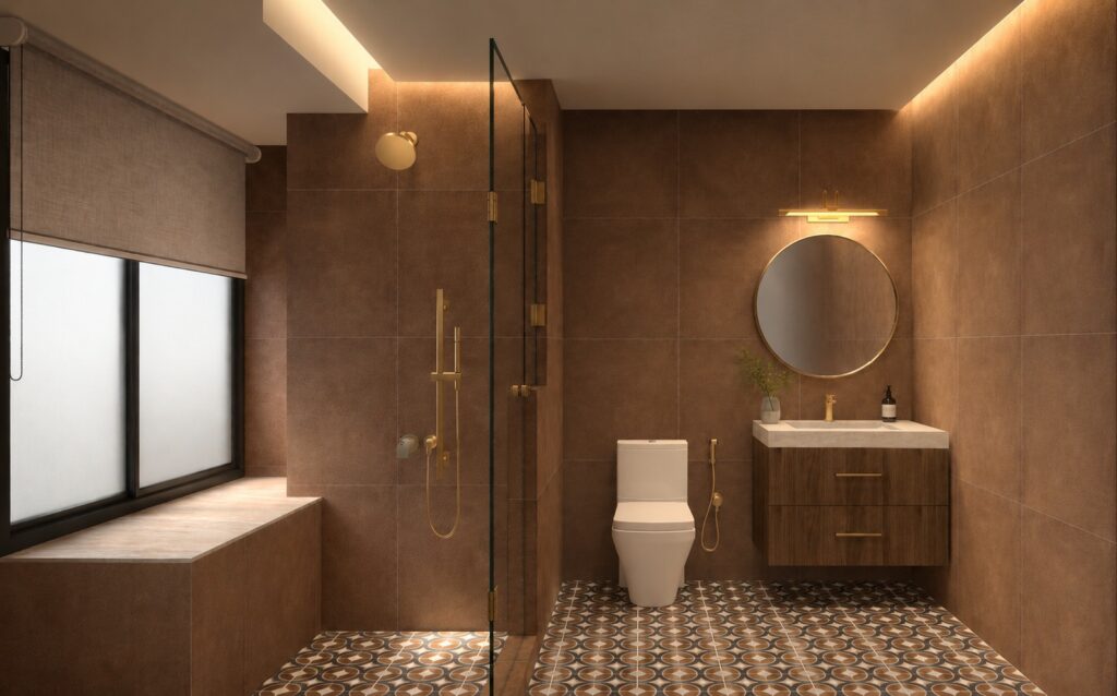 Master Bathroom in Indian Theme tiles